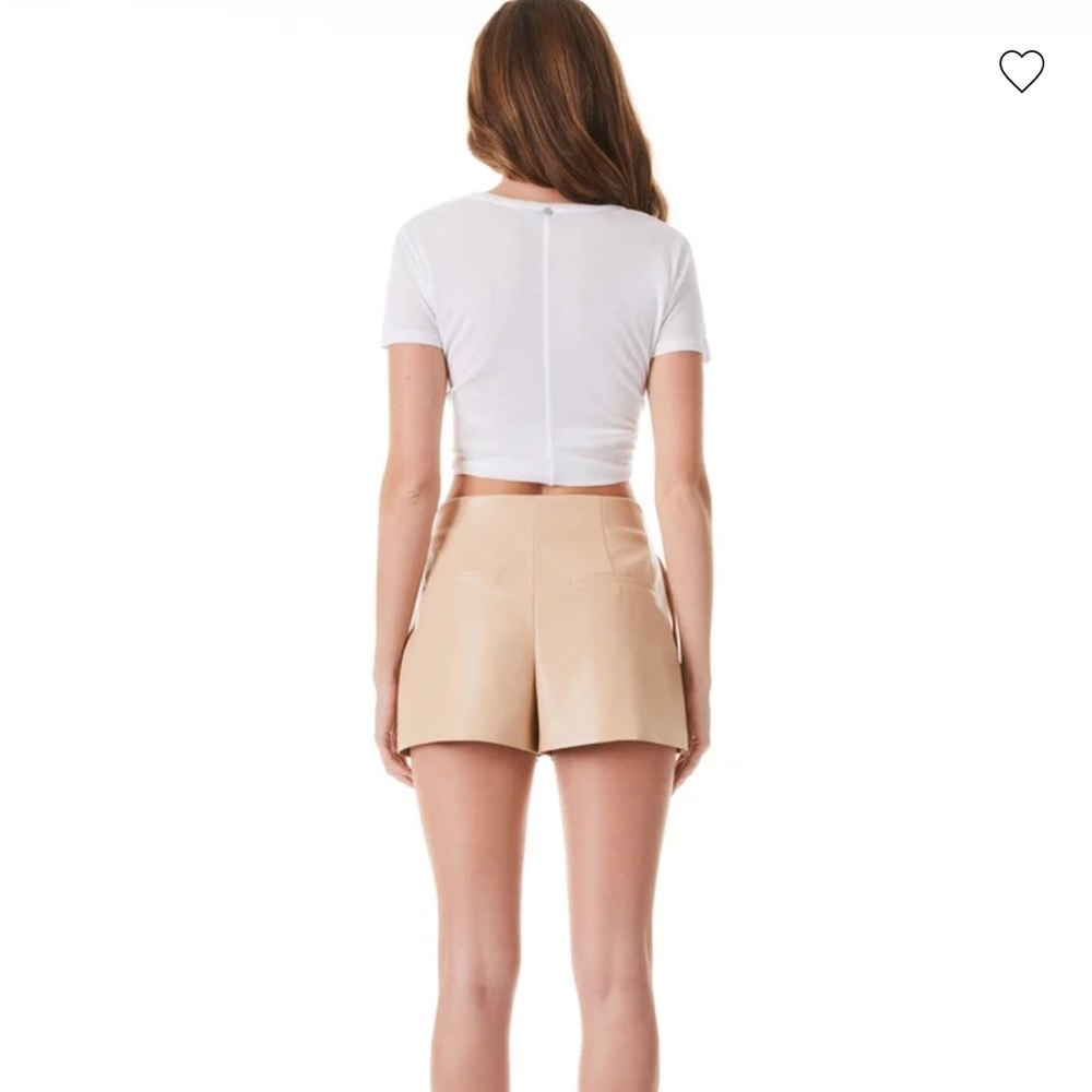 Alice + Olivia High Waist Tan Shorts - Picture 4 of 10